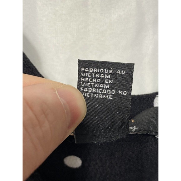 Forever 21 Black Polka Dot Dressy Wide Leg Romper Medium Button Suspenders - Picture 4 of 14